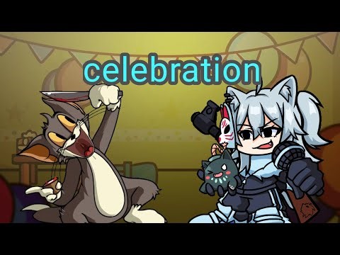 fnf celebration v1 but wb splatter tom and shishiro botan sing it