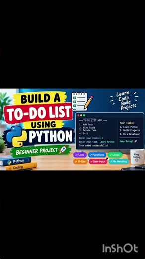 Build a To-Do List App in Python #python #coding #shorts