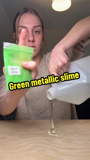 Green metallic slime #fyp #tiktok #slime | slimes