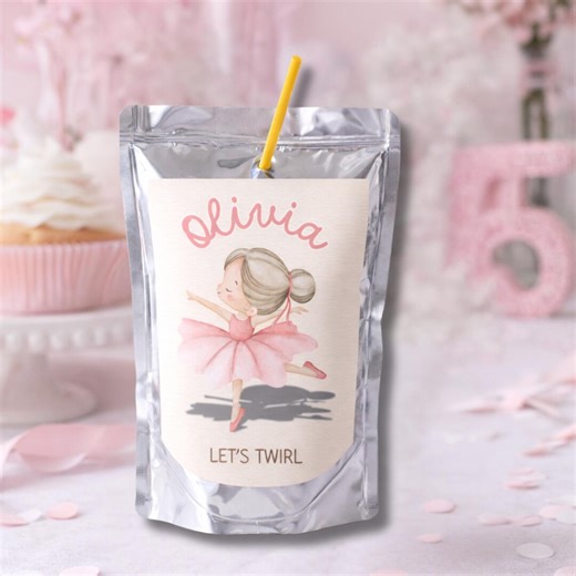 Ballerina Capri Sun Label Template, Printable Juice Label - Etsy