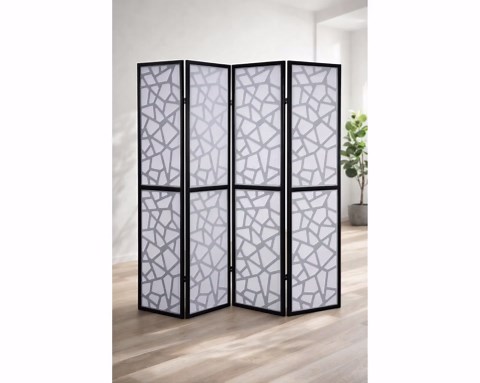 4 Panel Folding Room Divider, Decorative Boho Wooden Screen, 70"x70" Privacy Partition - Etsy