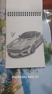 Marcedes AMG GT Drawing ✍️🔥 | Most Satisfying Car Sketch You'll See Today
