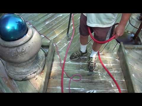 Removing Mold and Mildew from the Deck 🌳 Exterior Cleaning Process without Power Washing