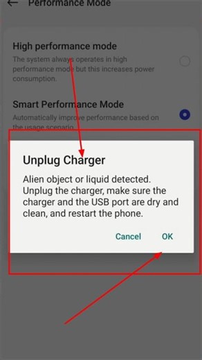 Alien object or liquid detected plug out the charger| unplug charger alien object or liquid detected
