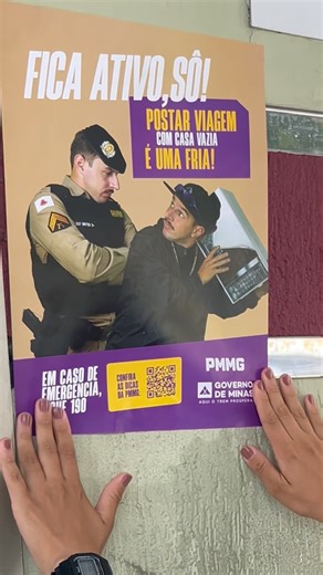 15 Região de Polícia Militar on Instagram: "Fica ativo, Sô! Postar viagem com casa vazia é uma fria! - Evite divulgar nas redes sociais informações sobre viagens enquanto estiver fora de casa. Prefira postar após o retorno. - Antes de viajar, reforce a segurança da residência e combine com alguém de confiança para observar movimentações suspeitas."