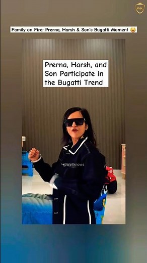 Prerna, Harsh, and Son Participate in the Bugatti Trend #prernamalhan #harshgupta #bugatti #trend
