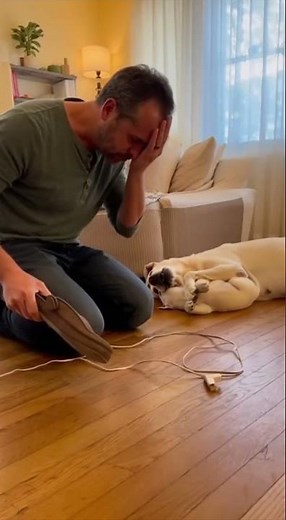 🐶🐾Mother Dog's LOVE is Powerful! ❤️ Protects Her Puppy from Angry Dad! #herodog #labrador #viral