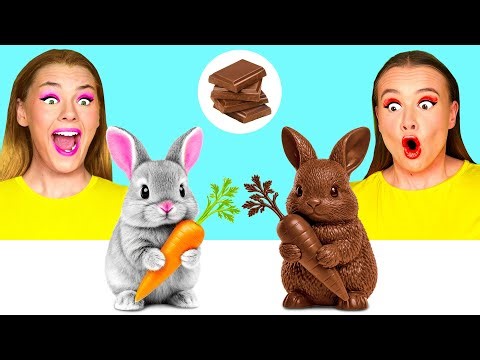 Real Food vs Chocolate Food Challenge | Crazy Kitchen Situations by Fun Challenge