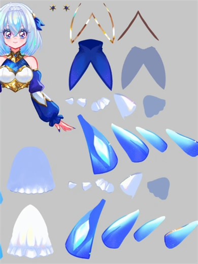 Layering Vtuber Model Art: Skirt and Body Part Tips
