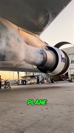 White Smoke from a Jet Engine? Don’t Panic — It Usually Means It’s Brand New!#aviation #airplanes #jetengine #didyouknow #sciencefacts #engineering #airport #learnontiktok