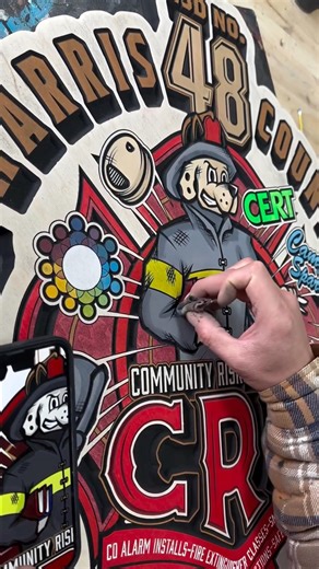 Wood Fire station Signage by Cornbread Custom Signs in Omaha #woodart #woodsign #signshop #signmaker