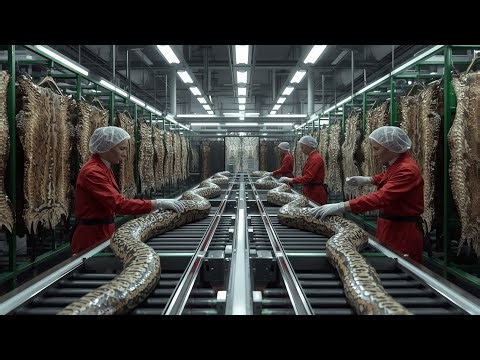 Inside the Python Leather Factory – From Raw Skin to Luxury Jacket 🐍✨
