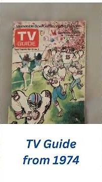 Classic TV Guide from 1974