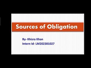 Sources of Obligation