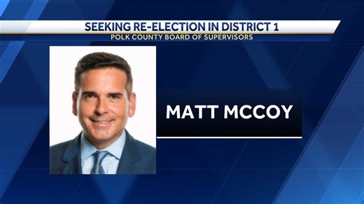 Polk County Supervisor Matt McCoy announces reelection bid in 2026
