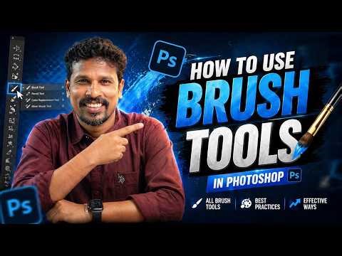 How to Use Brush Tool in Photoshop Tamil 🎨 Complete Tutorial for Beginners | Valavan Academy