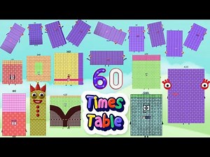NUMBERBLOCKS LEARN 60 TIMES TABLE | MULTIPLICATION TABLE | COUNTING NUMBER BY 60 TO 600 hello george