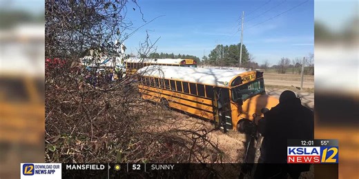 2 Caddo school buses involved in major wreck on Highway 3132 E near I-49 S entrance ramp