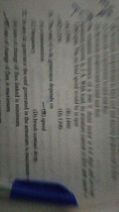 The emf generated in the armature depends on:(B) speed... | Filo