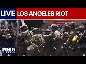 WATCH LIVE: LA riot stream over 101 freeway; anti-ICE protesters arrested