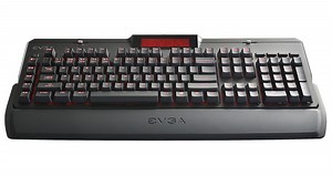 EVGA’s Z10 mechanical keyboard has a built-in LCD screen for viewing stats