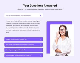Your questions answered in grid - HTML Template by Nicepage