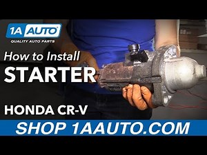 How to remove the starter motor of a Honda CR V