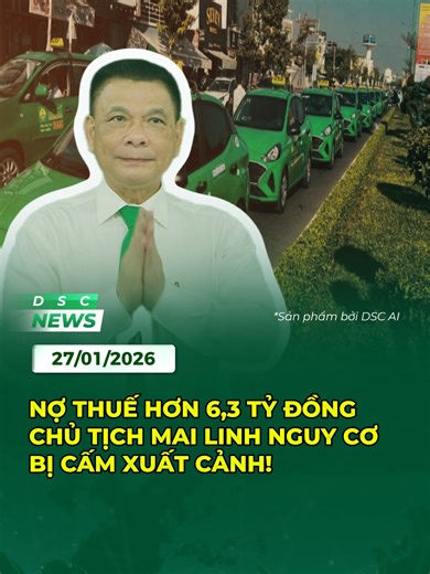 Một cảnh báo pháp lý vừa được cơ quan thuế TP.HCM phát đi với CTCP Tập đoàn Mai Linh. #tinnong #mailinhtaxi #taxi #tapdoanmailinh #thuế