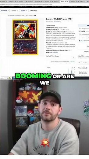 Entei Card PRICE SURGE: Vintage Pokemon BOOM? YOU DECIDE! #shorts