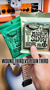 When using 12s, do you prefer Magnum Slinky (wound 3) or Not Even (plain third)? 🤔 | Ernie Ball
