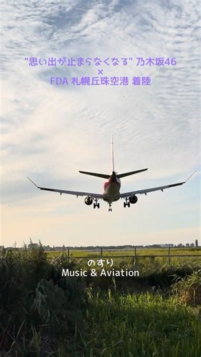 "思い出が止まらなくなる"乃木坂46 × FDA 札幌丘珠空港 着陸 #乃木坂46 #中西アルノ