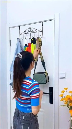 Door Hanger with Multiple Hooks #shorts #DoorHanger #HomeOrganization #StorageSolutions