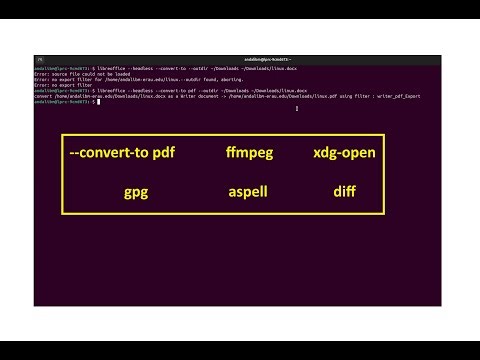 Linux: File Conversion, Spell Checking, Encryption, Comparison