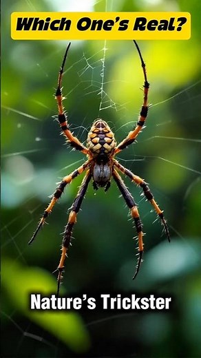 The Spider That Builds a Decoy of Itself #naturalgeo #animaldocumentary #wildlife #naturefacts