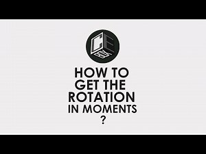 How to get the Rotation of Moments Part 1/2 (PH)