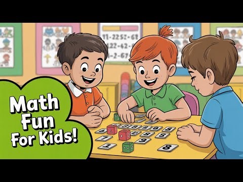Kids Playing Math Game Together | Fun Learning Activity”cartoon