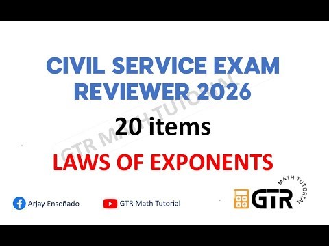 Civil Service Exam Reviewer 2026 - Laws of Exponents