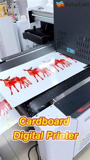Coated Cardboard Single-Pass Digital Printer: Robotjet high speed printing machine! #carton #printer
