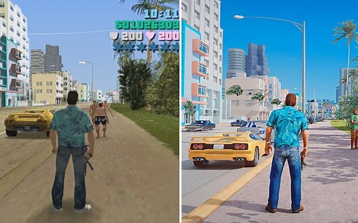 GTA罪恶都市 2002年版vs2020高清重制版