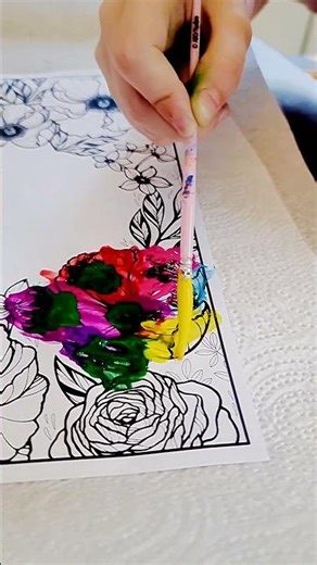 Think Spring and Sing a Rainbow #SingARainbow #PeggyLee #ThinkSpring #painting #flowers #rainbow