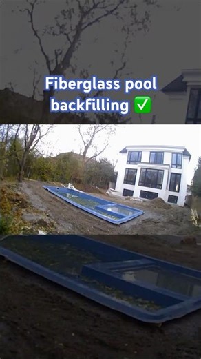 Let’s get this fiberglass pool ready for coping! #pool #poolinstallation #timelapse #backfilling