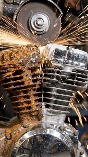 Satisfying Rust Removal: Motorcycle Engine Restoration 🛠️Handyman machanic