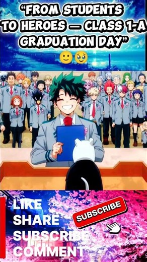 From Students to Heroes | Class 1-A Graduation Day 🎓🔥 #shorts