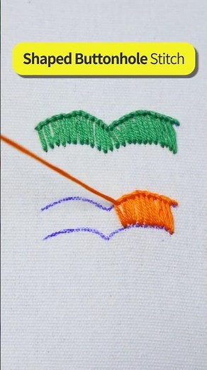 Shaped Buttonhole Stitch Tutorial | Advanced Buttonhole for Beginners #embroiderytutorial