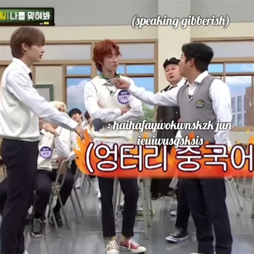 the way jun trying to calm down angry the8🤣🤣#seventeen #knowingbros #jun #minghao #mingyu #svt #kpop