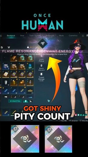 ONCE HUMAN PITY COUNT CONVERT SHINY MOD FLAME RESONANCE BURN MOD