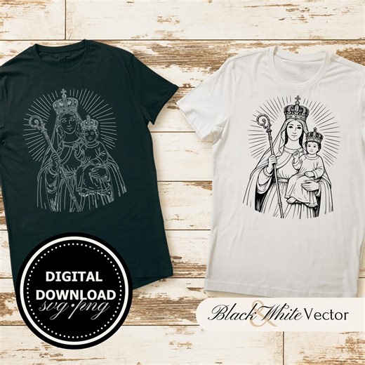 Our Lady of Good Success SVG Bundle, Baby Jesus PNG, Virgin Mary Clipart, Hand Drawn Patron Saint Pictures for Print and Engraving - Etsy