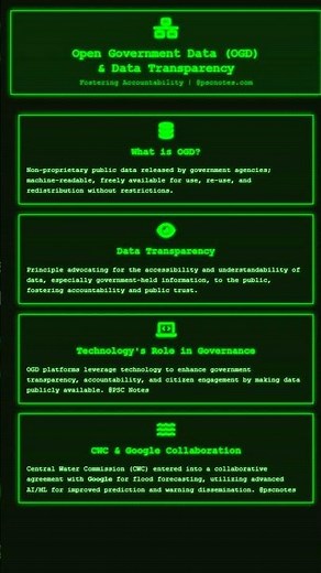 Open Government Data OGD and data transparency