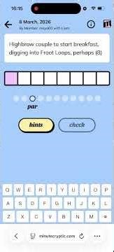 MinuteCryptic in a Minute - 6th March