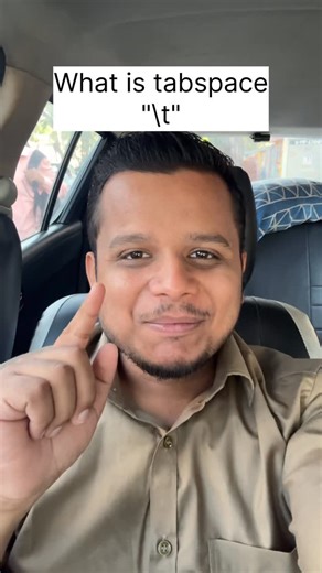 Aadarsh Chaubey on Instagram: "What is tabspace \t in python, sikhe chalo😋✨ Share this reel with a Newbie Coder and Follow to learn programming!!💫💫 #python #codebasics #learnfromscratch #pythonwithaadarsh #dsainpython code learnwithme foryou studywithme add pythonseries sum helloworld studyhacks coding programming fyp viral explorepage explore codeforyou variablesinpython [python programming, basic code, hello world, dsainpython, variables, addition]"